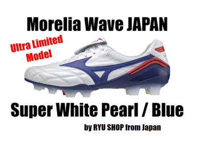 Mizuno Soccer Cleats MORELIA WAVE JAPAN White / Blue P1GA210325