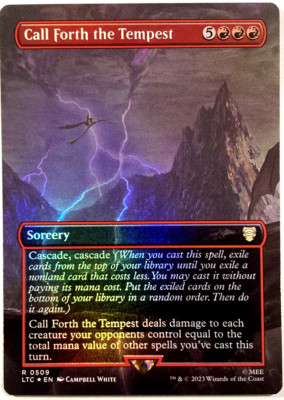 MTG Call Forth the Tempest *BORDERLESS FOIL* The Lord of the Rings