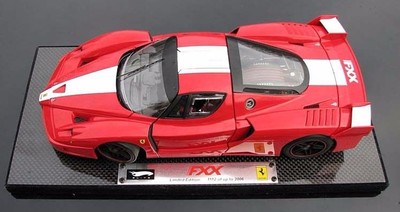 FERRARI FXX RACE CAR RED 1:18 by HOT WHEELS SUPER ELITE VERSION