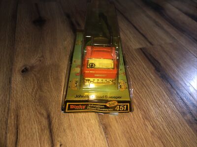 Vintage Rare Dinky Toys 451 Johnston Road Sweeper Truck Blister