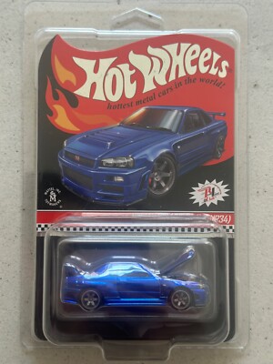 ホットウィール RLC 日産 スカイライン GT-R R34 Blue 青ルース Hot
