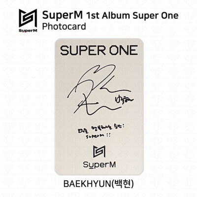 SuperM 1st Album Super One Photocard Baekhyun Taeyong Mark Lucas