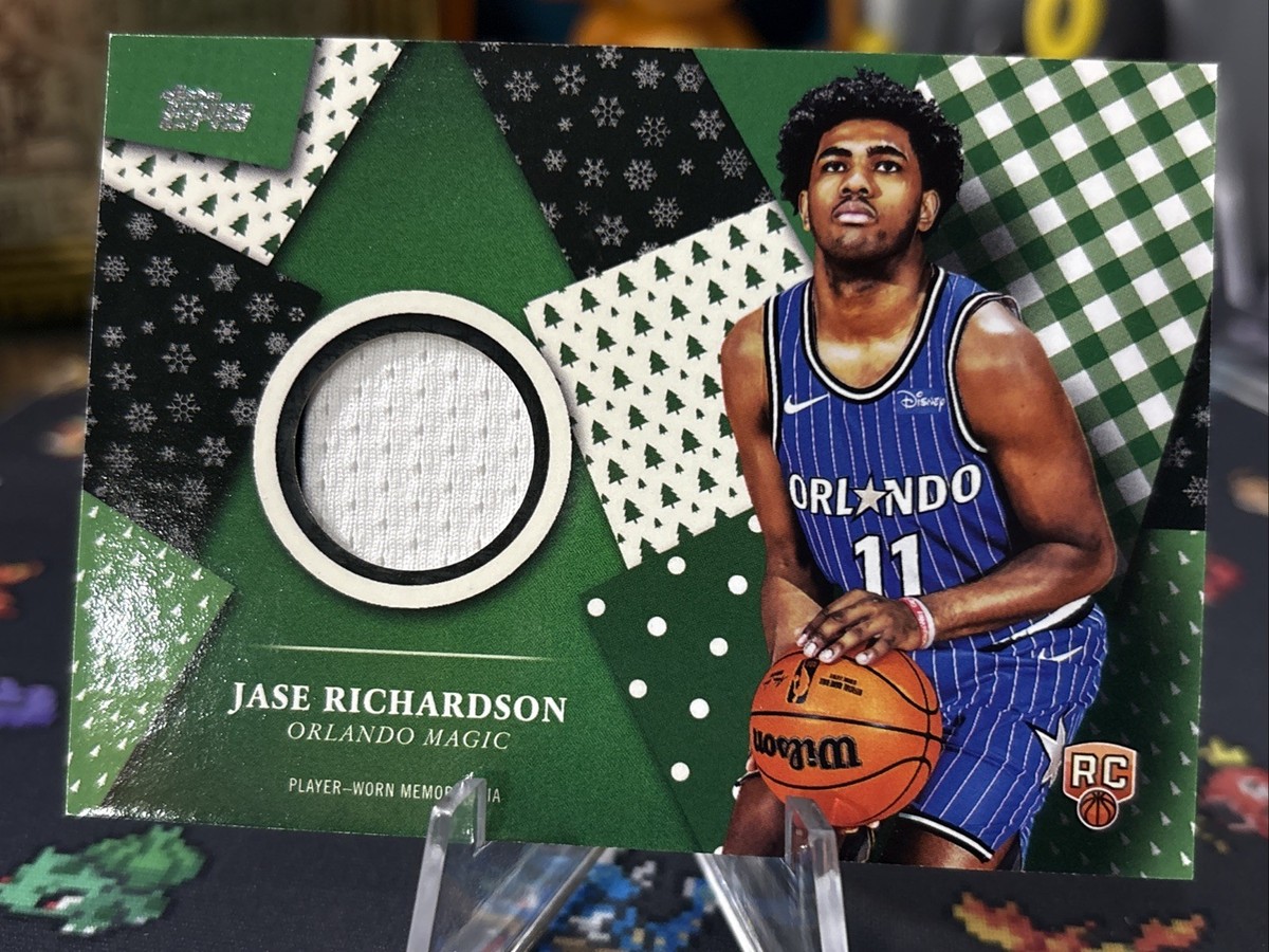 Jase Richardson HR-21 2025-26 TOPPS HOLIDAY GREEN Plaid PLAYER