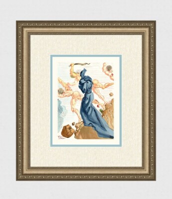 ORIGINAL 1960 Salvador DALI SIGNED Divine Comedy Enferno 15