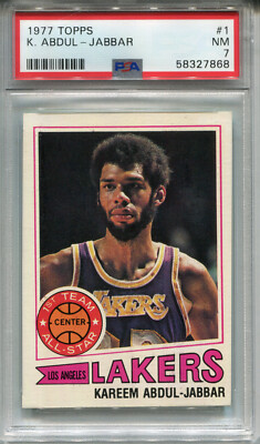 1977 Topps #1 Kareem Abdul-Jabbar PSA 7 NM Los Angeles Lakers | eBay