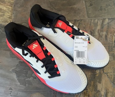 Size 8.5 - adidas Barricade 13 White Black Lucid Red IH2558 | eBay