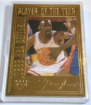 1996 Upper Deck Michael Jordan 22KT GOLD CARD 1988 Defensive