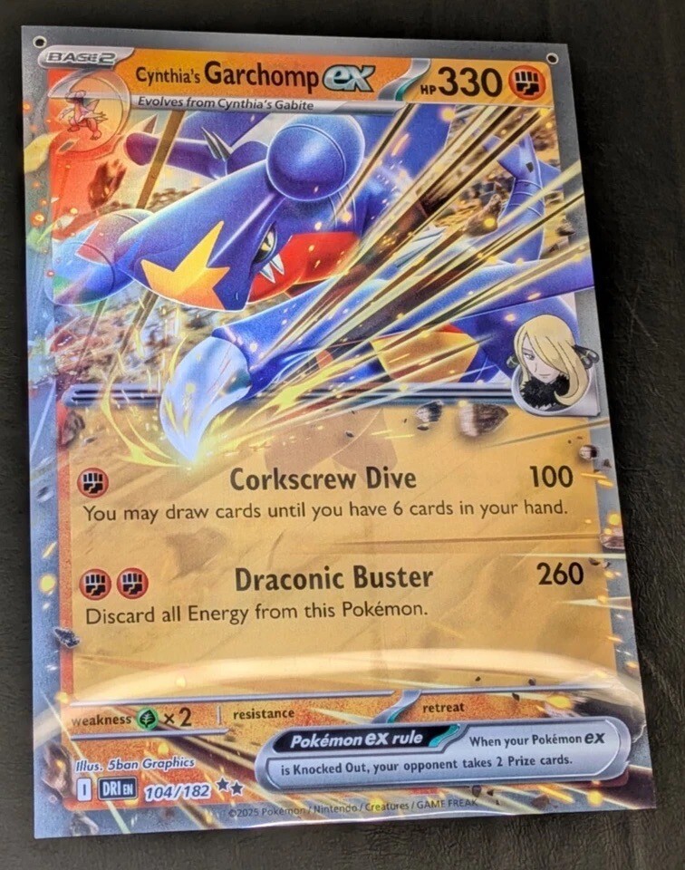 POKEMON DESTINED RIVALS 17 X 24 CYNTHIA'S GARCHAMP ETHAN'S HO-OH