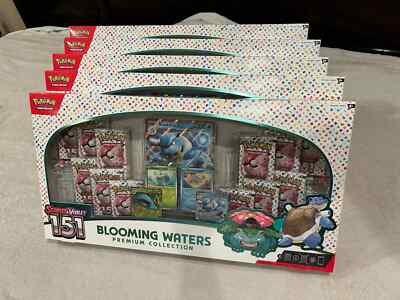 5 x Pokemon TCG Scarlet & Violet 151 Blooming Waters Premium
