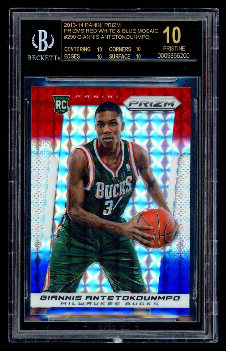 2013-14 Prizm GIANNIS ANTETOKOUNMPO Red White Blue Rookie RC BGS