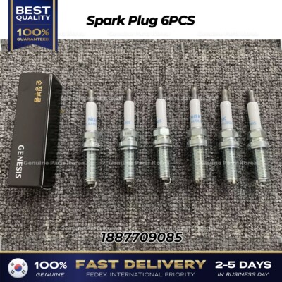 ⭐Genuine⭐ Spark Plug 6PCS 1887709085 for Hyundai Genesis | eBay