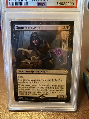 PSA 10 Gem Opposition Agent - MTG Commander Legends Rare - Magic