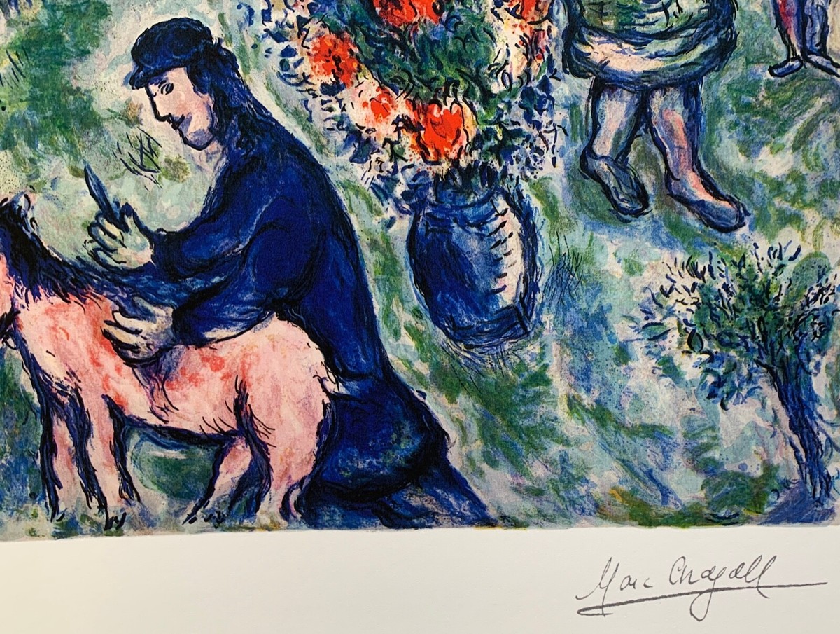 Marc Chagall SUR LA ROUTE VILLAGE Limited Edition Facsimile Signed