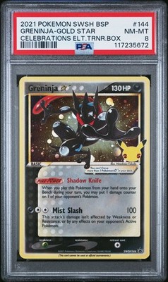 Greninja Star SWSH144 PSA 8 Celebrations 2021 Black Star Promo