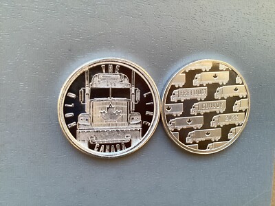 Canadian hold the line and Freedom Convoy 2x 1oz .999 silver coins