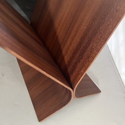 vintage Umbra 1980s bentwood wood veneer magazine rack holder