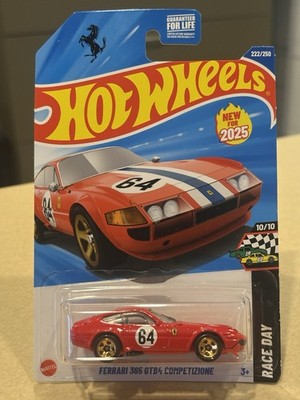 2025 Hot Wheels Ferrari 365 GTB4 Competizione (red) 222/250- Race