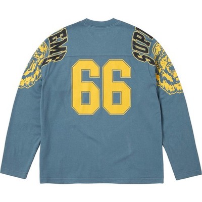 Supreme MASCOT L/S FOOTBALL TOP Slate FW25 Size XXL Cotton Jersey