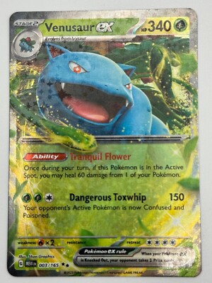 Pokemon TCG Card 151 Collection 003/165 Full Art Rare Venusaur EX
