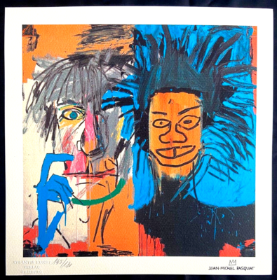Andy Warhol Jean-Michel Basquiat COA firmata numerata a mano (Kaws