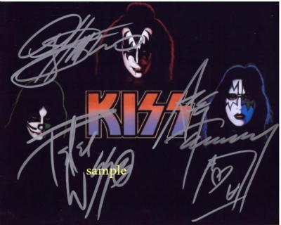 KISS BAND #1 REPRINT PHOTO 8X10 SIGNED AUTOGRAPHED GENE SIMMONS