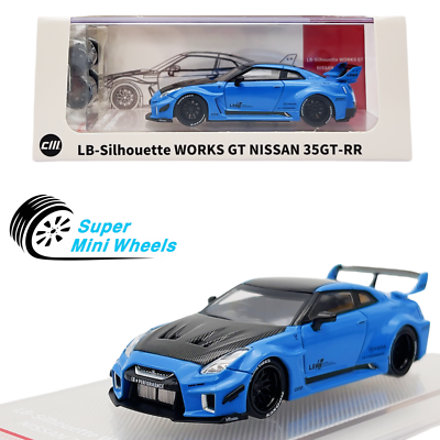 CM Model 1:64 LB-Silhouette Works GT Nissan 35GT-RR Blue | eBay