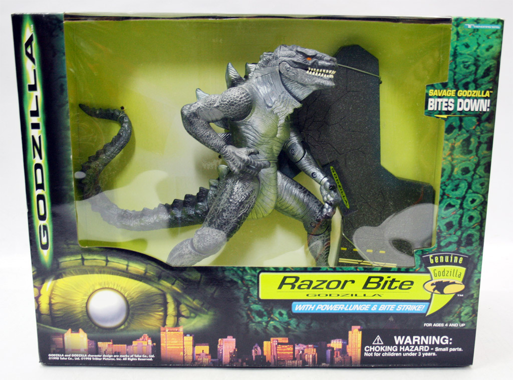 RARE 1998 GODZILLA RAZOR BITE FIGURE TRENDMASTERS TOHO NEW SEALED