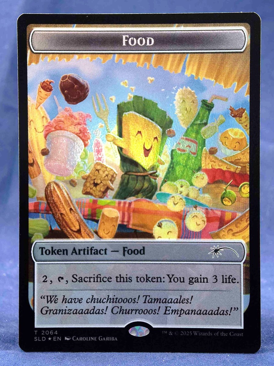 FOOD Token -MTG-✨FOIL Secret Lair NALAC SLD Nuestra Magia - Ex NM