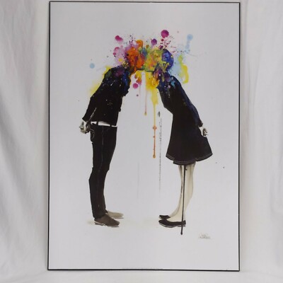 Lora Zombie Big Bang Kiss MDF Panel Art Print Eyes On Walls