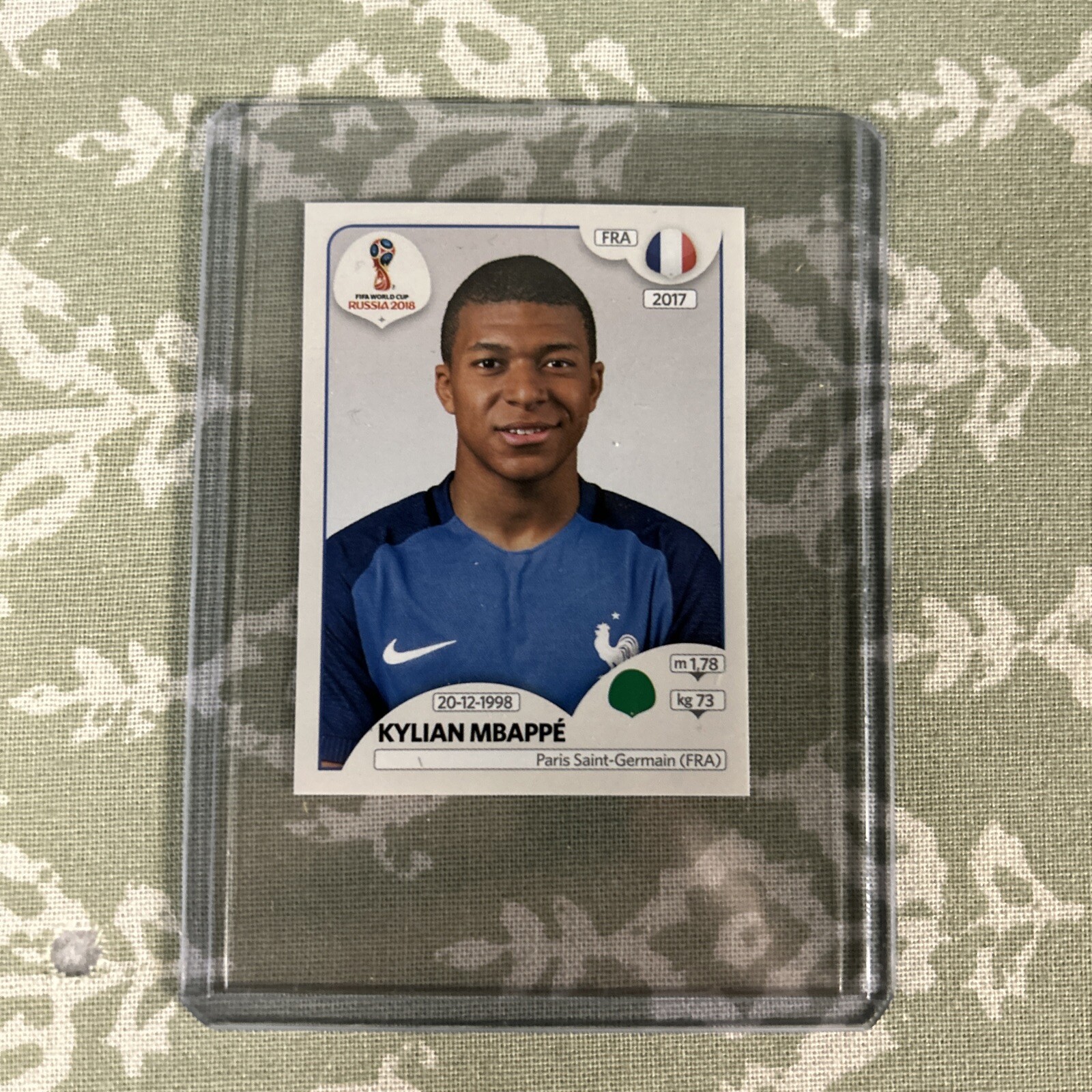 Kylian Mbappe 2018 Panini World Cup Stickers #209 Black Back Price