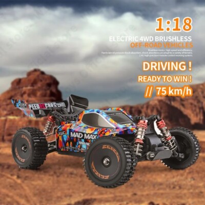 WLtoys 184016 1/18 BRUSHLESS 2.4G 4WD RC Car 75KM/H High Speed Off