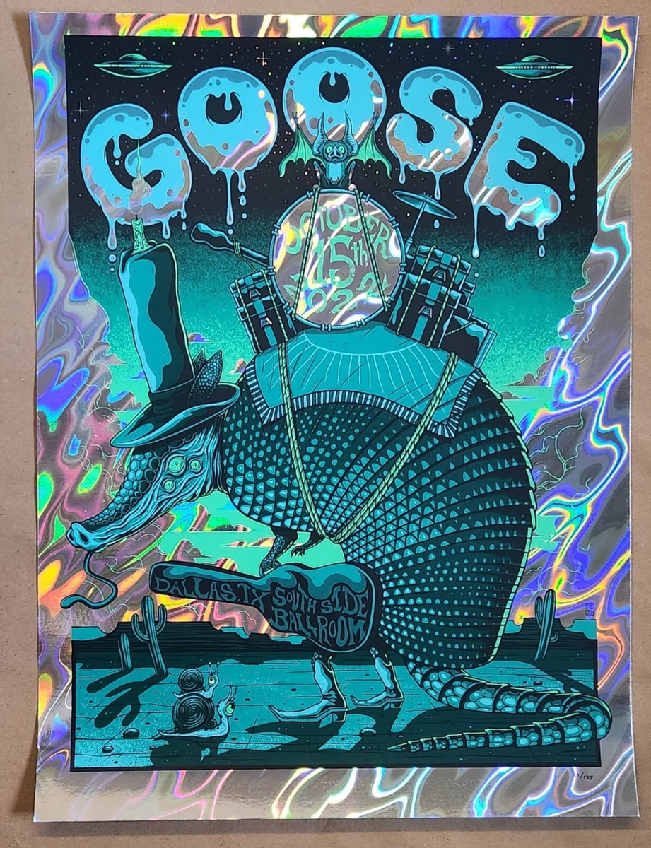 Goose Dallas Texas Lava FOIL Poster Not Mint Jim Mazza South Side