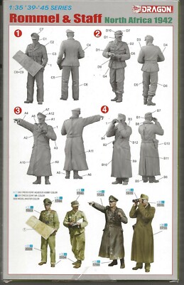 DRAGON WWⅡ NORTH AFRICA 1942 Rommel Dragon WWII Rommel & Staff