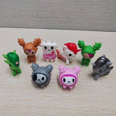 8pcs tokidoki supermarket game figures Cactus Pups Milk Unicorno