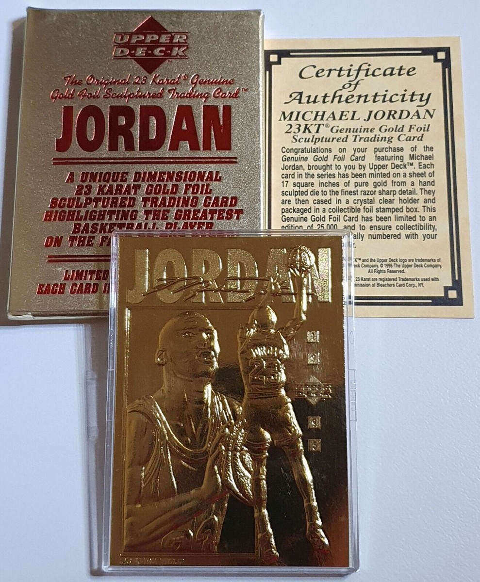 1995 Upper Deck Michael Jordan 23K GOLD CARD Bleachers - Rare | eBay