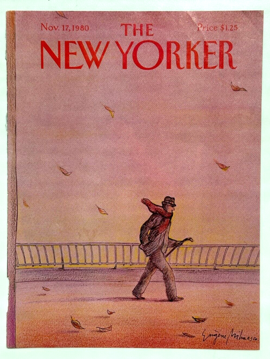 New Yorker Magazine Cover Only November 17 1980 Mihaesco Man