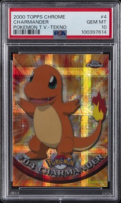 2000 TOPPS CHROME POKEMON T.V. TEKNO #4 CHARMANDER PSA 10 | eBay