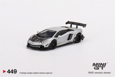 MINI GT 1:64 LB WORKS Lamborghini Aventador Limited Matt Silver