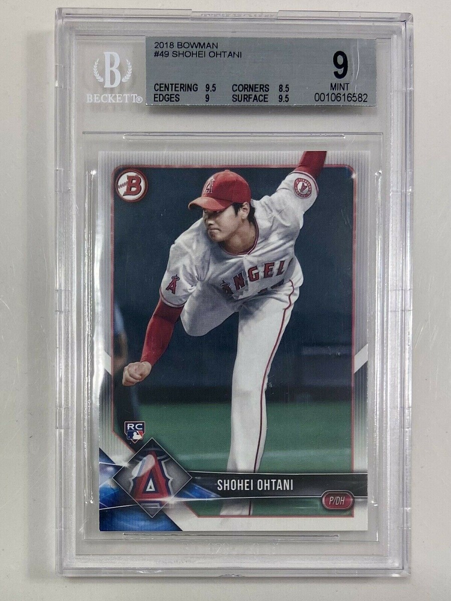 2018 Bowman #49 Shohei Ohtani BGS 9 Beckett Rookie Card RC Angels