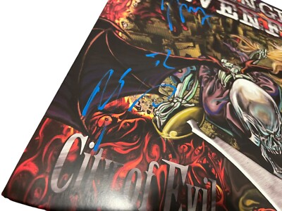 AVENGED SEVENFOLD SIGNED AUTOGRAPH CITY OF EVIL VINYL M SHADOWS +2