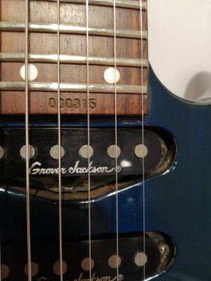 Grover Jackson Soloist See Through Blue Electric Guitar Made in