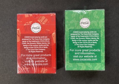 Coca-Cola Nostalgia PLAYING CARDS Christmas Santa 1945 & 1959 | eBay