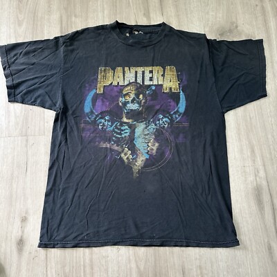 Vintage 90s PANTERA Band Heavy Metal Skulls Tee Shirt Winterland