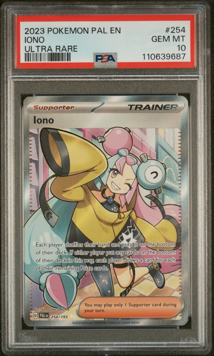 PSA 10 GEM Mint Iono 254/193 Ultra Rare Full Art - Pokémon PAL