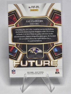 2023 PANINI SELECT Zay Flowers Rookie RC FUTURE #FUT-ZFL