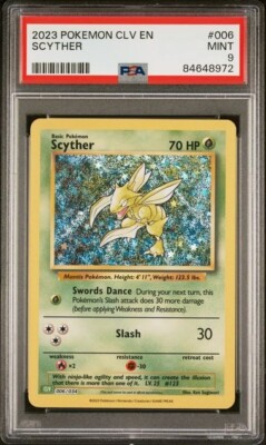 PSA 9 MINT Scyther 006/034 CLV Classic Box Holo Rare Pokémon