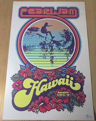 Pearl Jam Poster Hawaii 12/2/06 Honolulu Eddie Vedder Ames | eBay