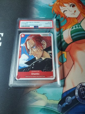 Bandai One Piece Card Game TCG PSA 10 Shanks (P-016) FILM RED