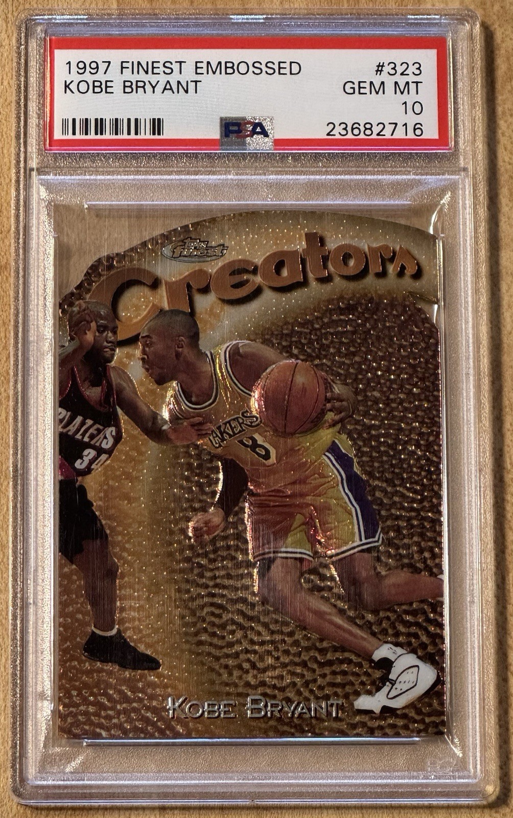 Kobe Bryant 1997 Topps Finest #323 Gold - Embossed (No Coating