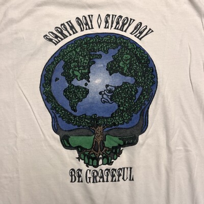 Vintage 80s Grateful Dead Earth Day Single Stitch Band T Shirt XL